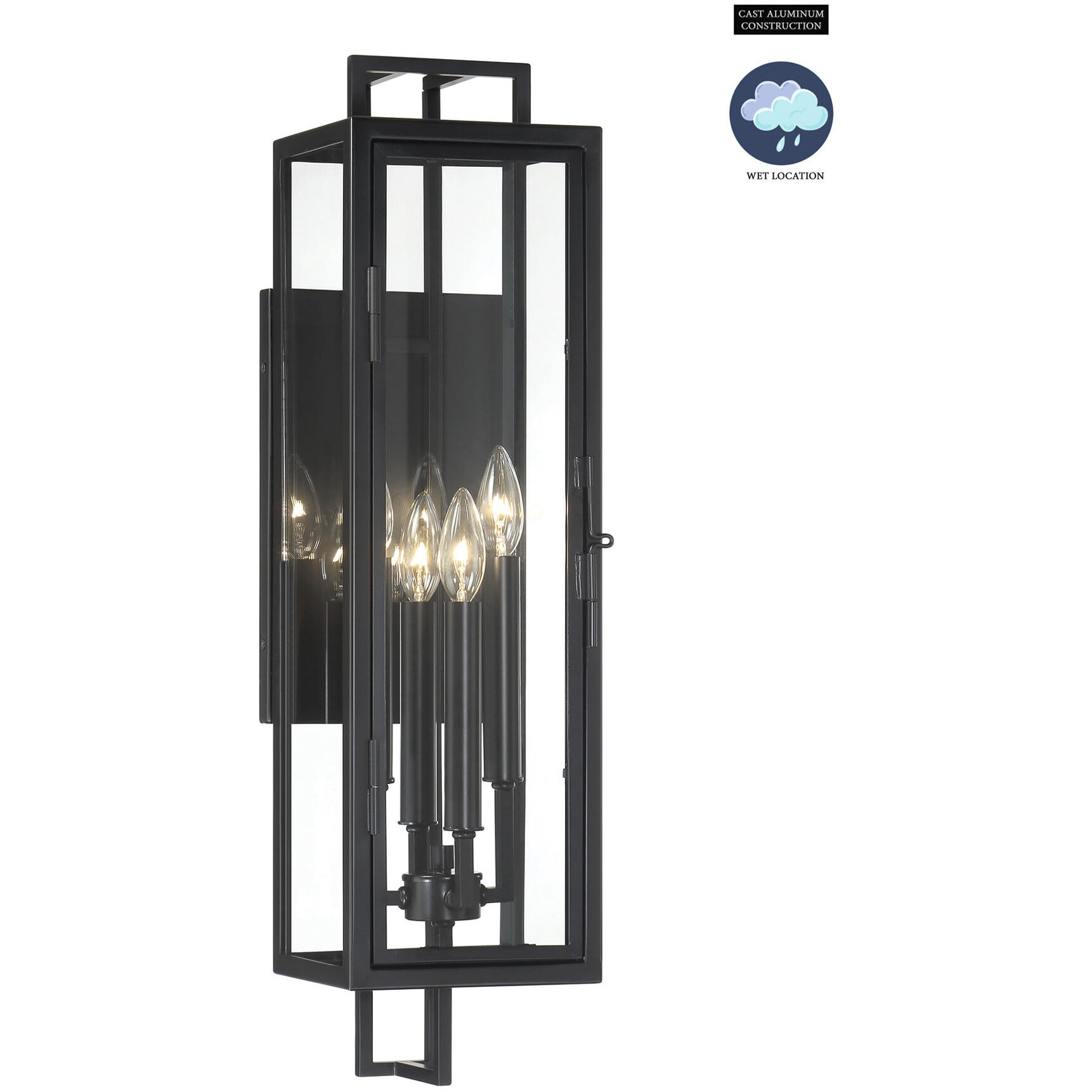 Knoll Road 4 Light 27.13 inch Coal Outdoor Wall Mount, Great Outdoors